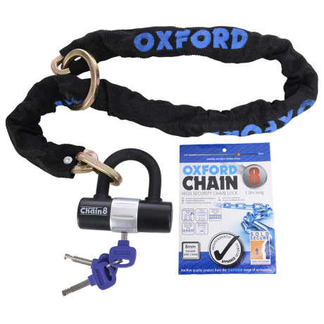 Chain8- 8mm sq x 1.0mtr & lock